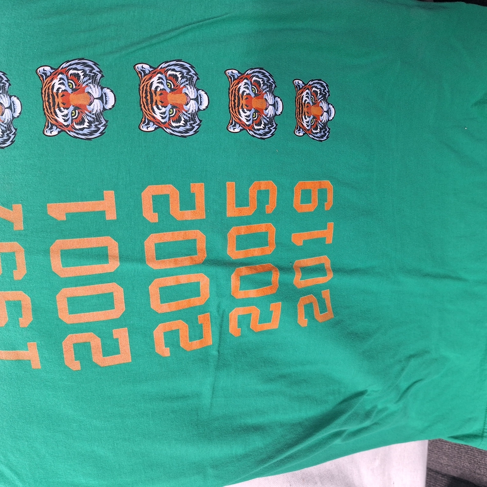 Green Kids Shirt with Tiger Print